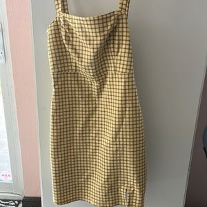 Hollister square neck plaid dress with adjustable straps - Size Small